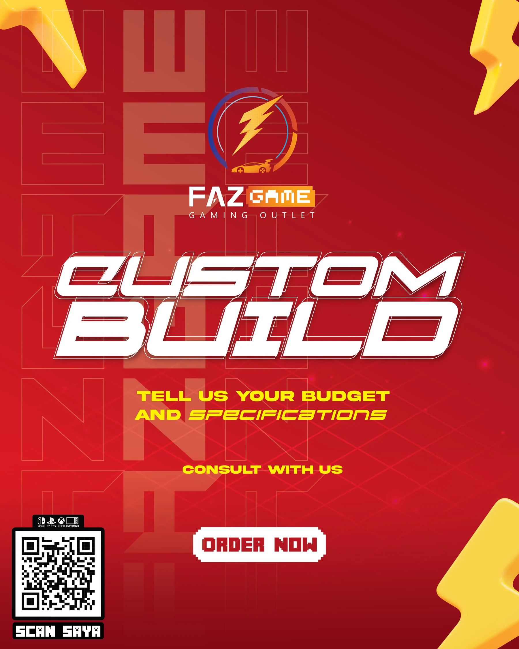 Custom gaming PC built by FAZGAME