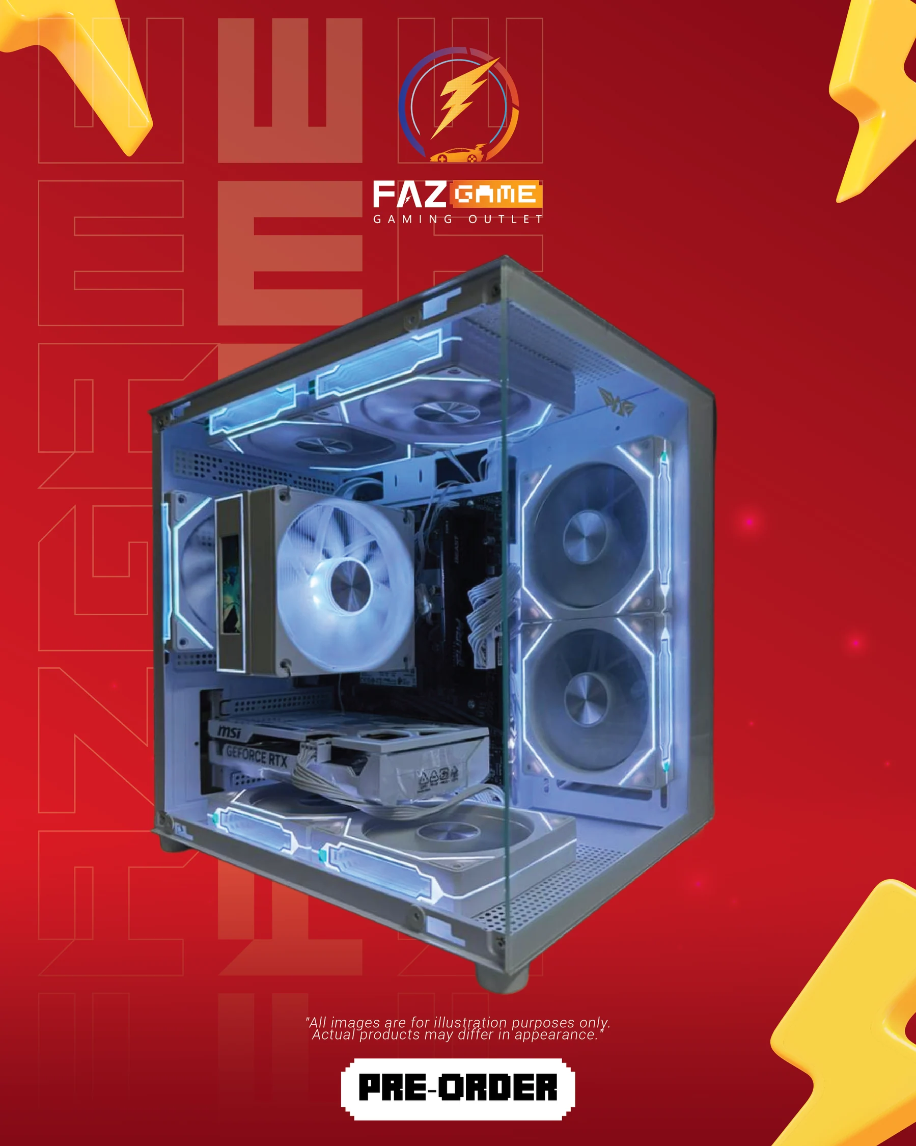 White RTX 5060 gaming PC