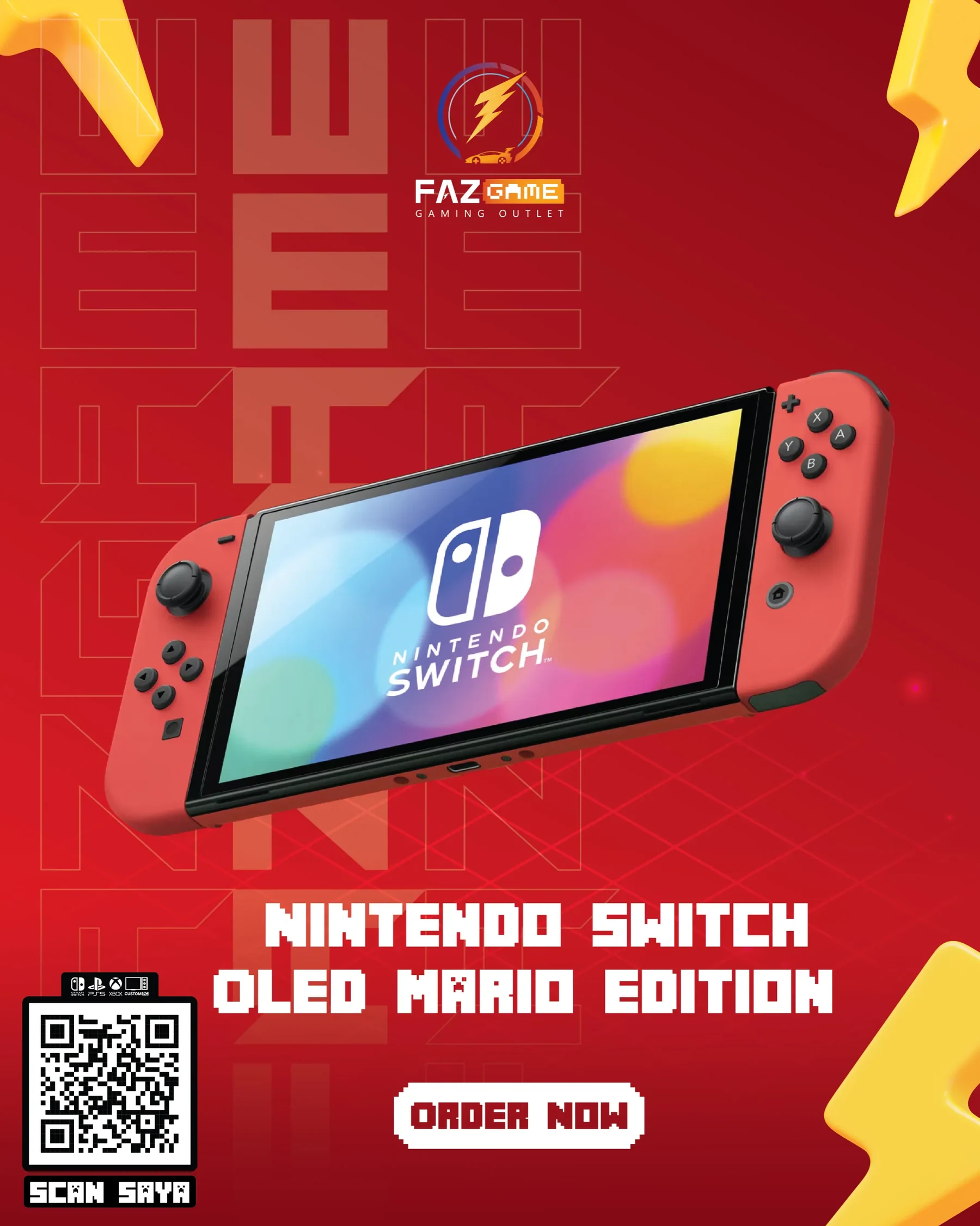 Nintendo Switch OLED Mario Edition used console
