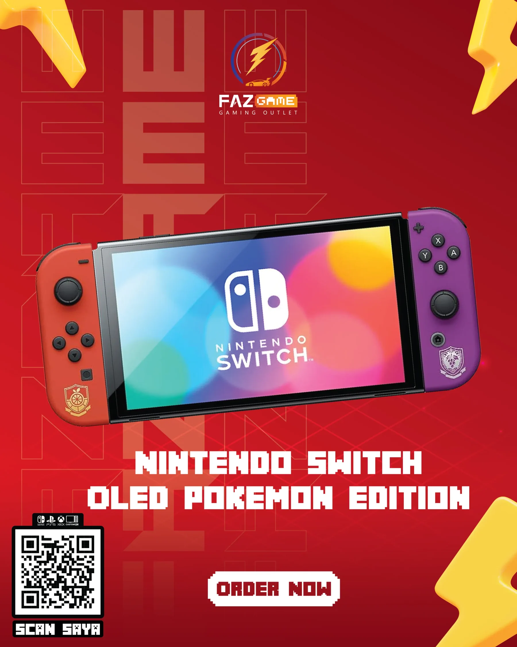 Nintendo Switch OLED Pokemon Edition used console
