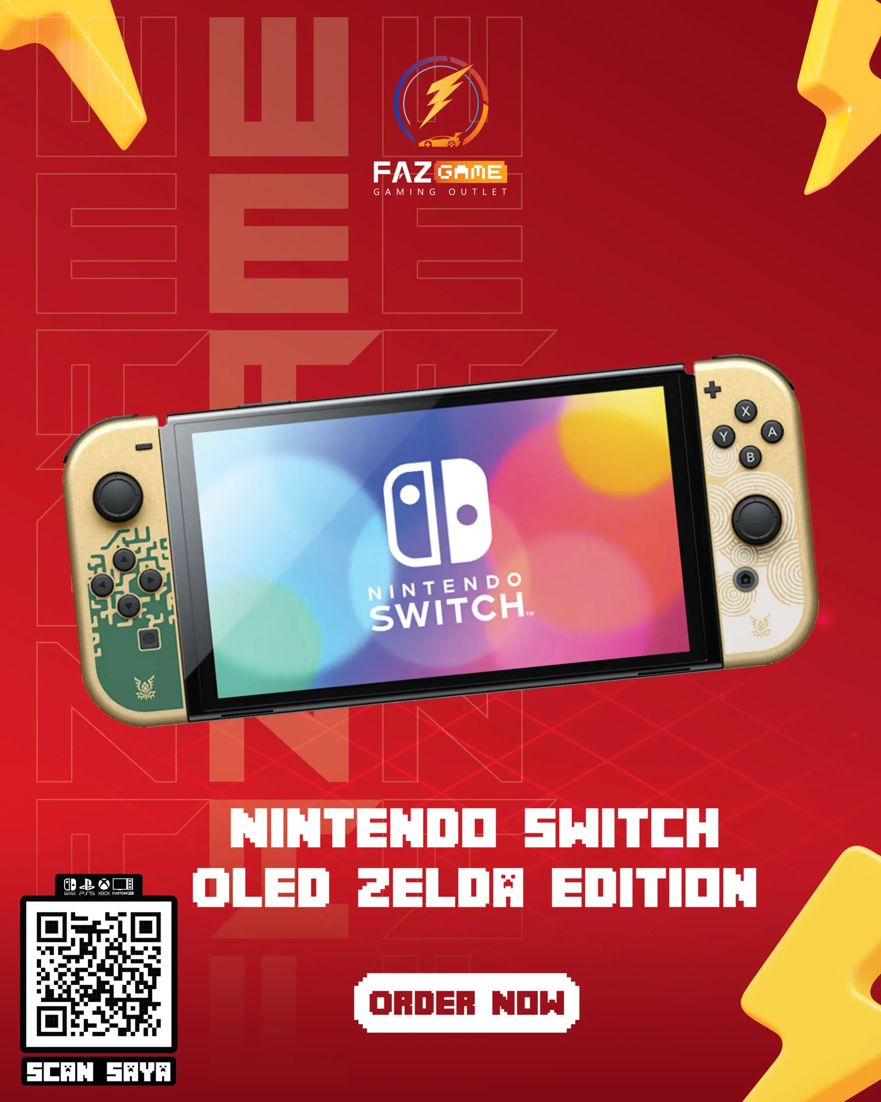 Nintendo Switch OLED Zelda Edition used console